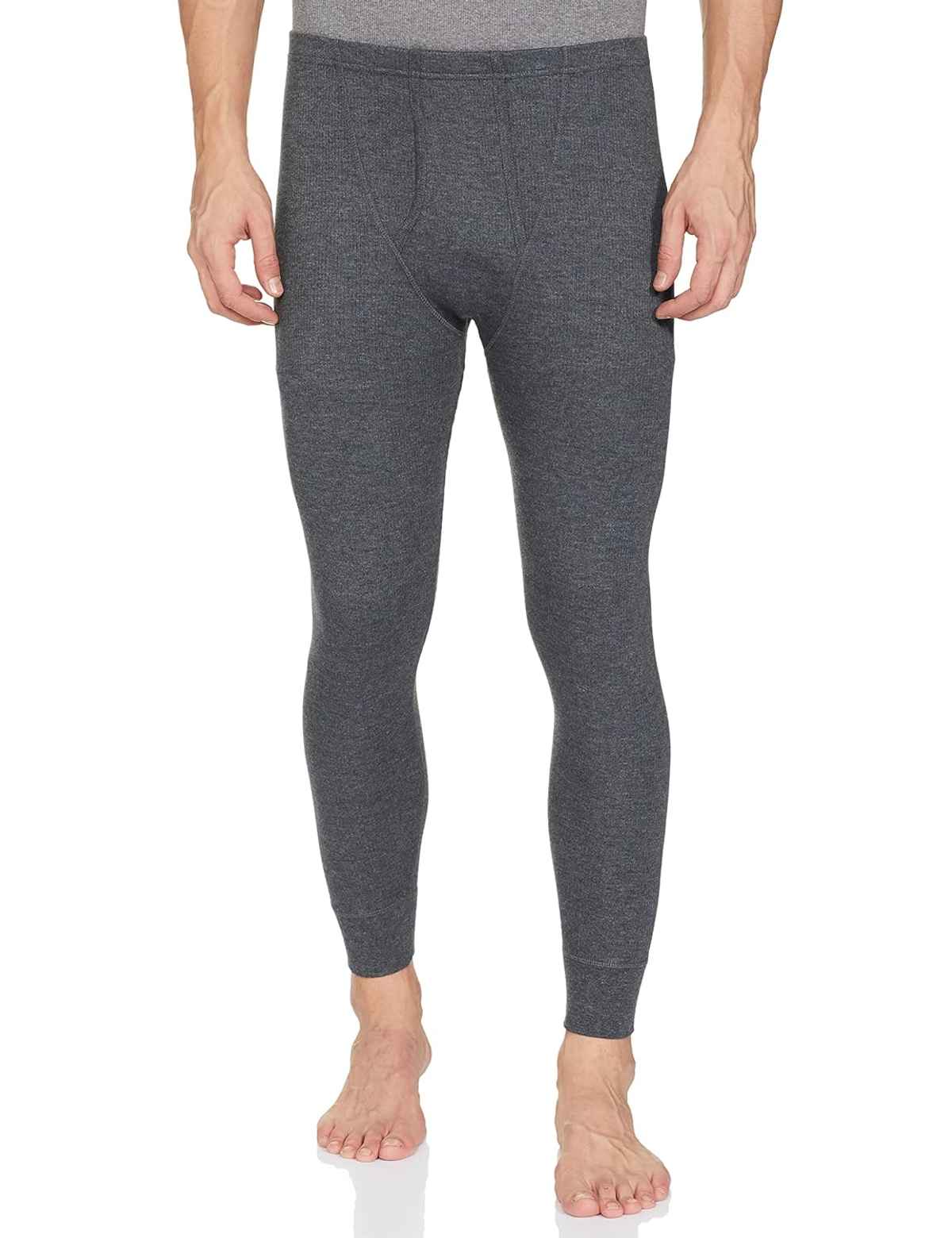 Jockey 2420 Men's Super Combed Cotton Rich Thermal Long Johns with Stay Warm Technology | Charcoal Melange | L